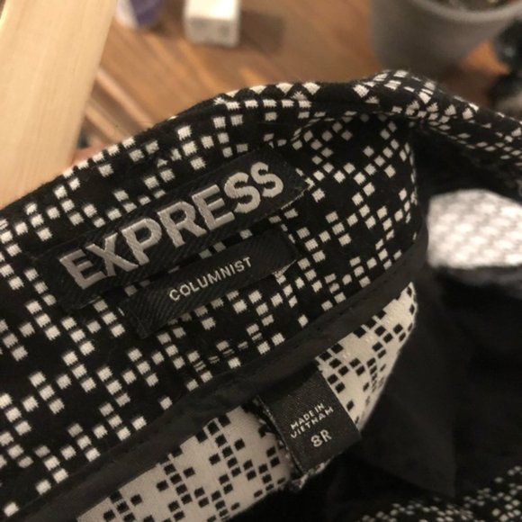NEW EXPRESS Black & White Columnist Pants - Picture 3 of 3